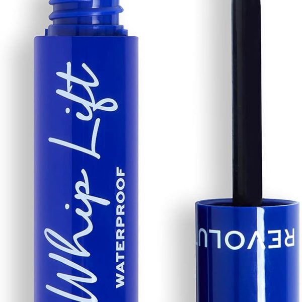 Makeup Revolution 5D Whip Lift Waterproof Mascara, Maximum Lift, Length & Volume, Long-Lasting, Smudge Resistant, Black, 12 ml