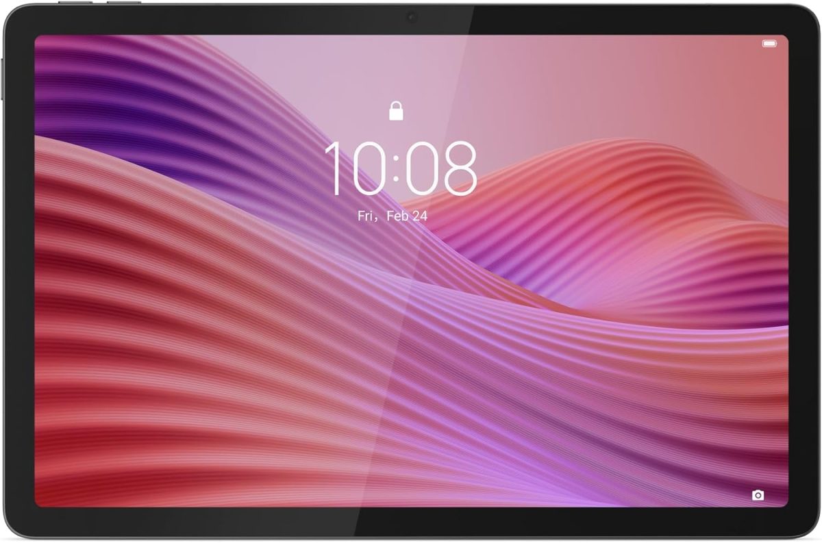 ⁦Lenovo Tab, 10-inch, LUNA GREY, MediaTek® G85 OC 2.0GHz, 4GB Ram, 128GB Storage, With Call Feature, 4G-LTE, 5100 mAh Battery, TB311XU,with Clear Case, ZAEJ0021SA⁩ - الصورة ⁦2⁩