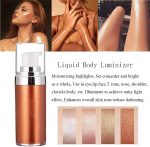 ⁦Face Body Luminizer, Liquid Highlighter Makeup, Shimmer Glow Illuminator, Bronzer Smooth Shine, Waterproof Moisturizing Body Highlighter (03# Bronze Gold)⁩ - الصورة ⁦3⁩