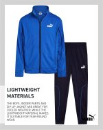 ⁦PUMA Boys' Pants Set - 2 Piece Tricot Athletic Zip Up Jacket Sweatshirt and Active Jogger Pants - Boys Activewear Set (4-16), Size⁩ - الصورة ⁦6⁩