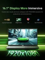 ⁦2025 Gaming Laptop with AMD Ryzen 7 5700U Processor(8C/16T, Up to 4.5GHz), 16.1“ FHD Display Laptop Computer with Backlit Keyboard, 16GB RAM 512GB SSD, WiFi 6, HDMI 1.4, USB3.2, Type-C, 53Wh Battery⁩ - الصورة ⁦2⁩