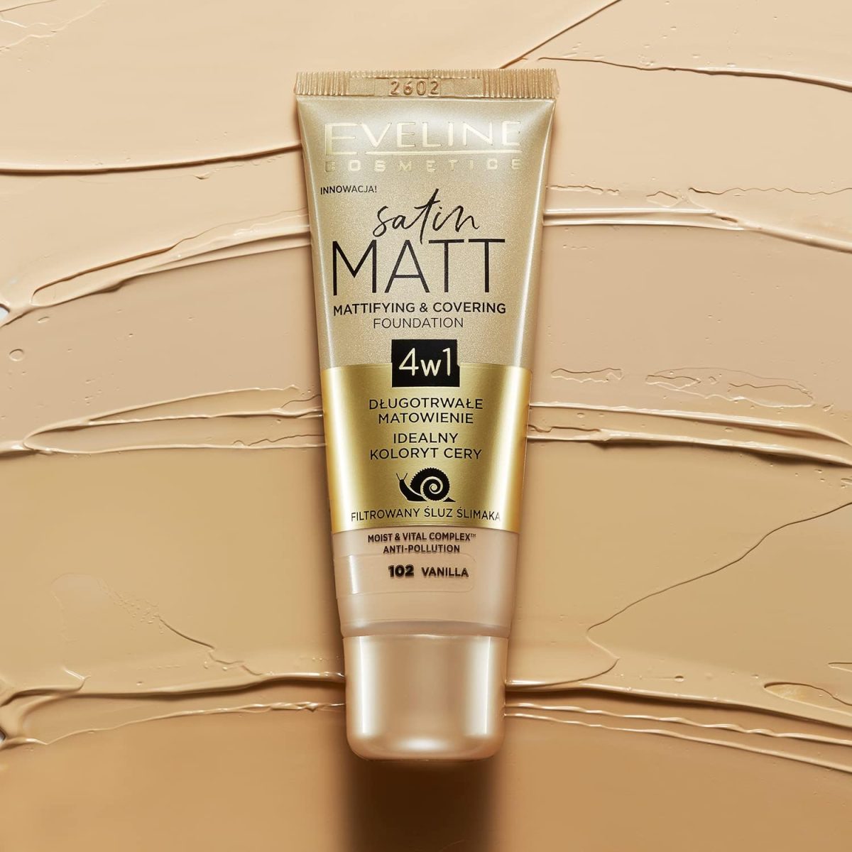 ⁦Eveline Cosmetics Matte Face Liquid Satin Matt No. 101 30 ml⁩ - الصورة ⁦2⁩