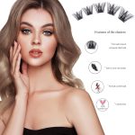 ⁦MAKINGTEC Individual Lashes Cluster Lashes 45 Pcs DIY False Eyelashes Reusable 3D Eyelash Extension Kit Soft Natural C CC D Curl Individual Eyelashes with Eyelash Glue 10/12/14/15/16mm Length⁩ - الصورة ⁦2⁩