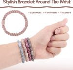 ⁦Chuangdi 12 Pieces Cotton Hair Ties Braided Hair Bands Elastic Hair Ties Ropes Braided Ponytail Holders Hair Accessories for Women Girls Thick Heavy and Curly Hair (Mixed Colors)⁩ - الصورة ⁦6⁩