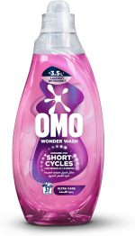 ⁦OMO Wonder Wash Liquid Laundry Detergent, Ultra Care, for Short Cycles, Stain Removal in 15 Minutes, 1480ml⁩ - الصورة ⁦2⁩