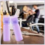 ⁦Hair Dye & Hair Oil Root Comb Applicator Bottle Lightweight And Plastic 6 ounces Applicator Bottle For Oiling & Dyeing Hair (Pack of 3)⁩ - الصورة ⁦2⁩