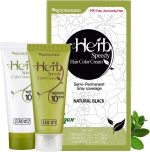 Dongsung Herb Speedy Color Cream PPD-Free Ammonia-Free Vegan Gray Coverage Hair Dye with Sun Protection, Odorless, Gentle for Sensitive Scalp, No Eye or Scalp Irritation (Natural Black)