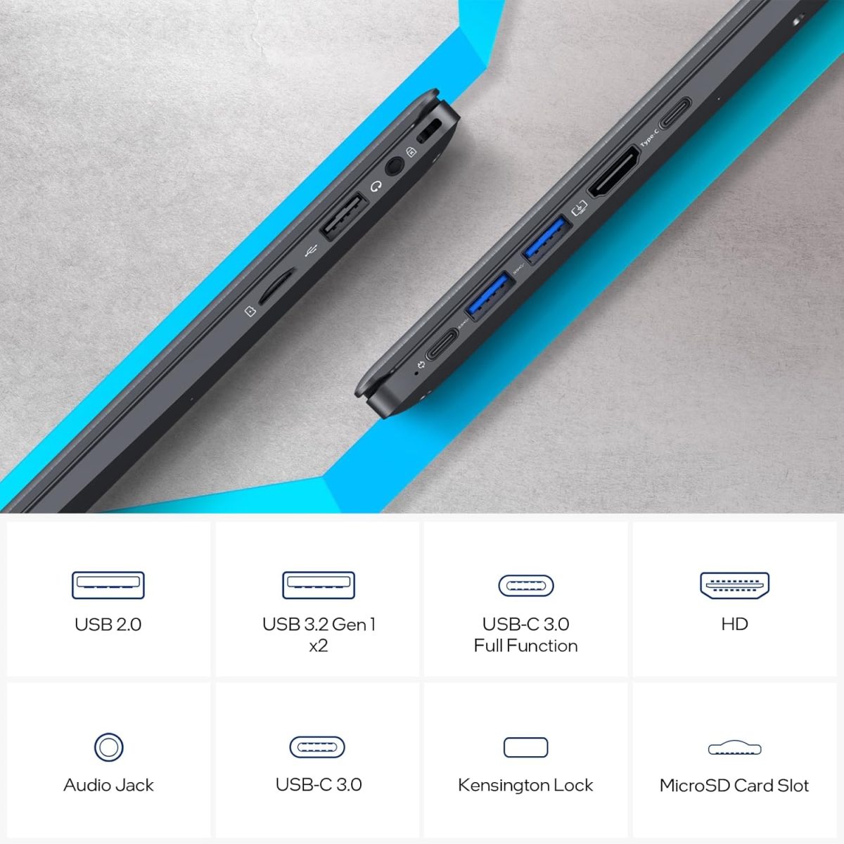⁦WIPEMIK Laptop Computer, 12GB LPDDR5 RAM Laptop 1TB SSD, Quad-Core N95, 15.6 Inch 1080P IPS Display Win11 Pro Laptops, WiFi 5, BT 5.0, Fingerprint, USB Type-C⁩ - الصورة ⁦4⁩