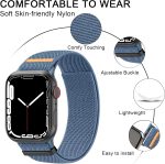 ⁦Stretchy Solo Loop Strap for Apple Watch Bands 40/38/41/42/44/45/46/49mm, Nylon Elastic Strap for iWatch Series 10 9 8 7 6 SE 5 4 3 Ultra Ultra 2⁩ - الصورة ⁦2⁩