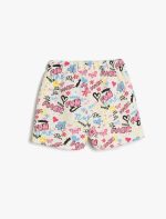 ⁦KOTON Girls 5SKG40029AK0D1 Elastic Waist Shorts⁩ - الصورة ⁦3⁩