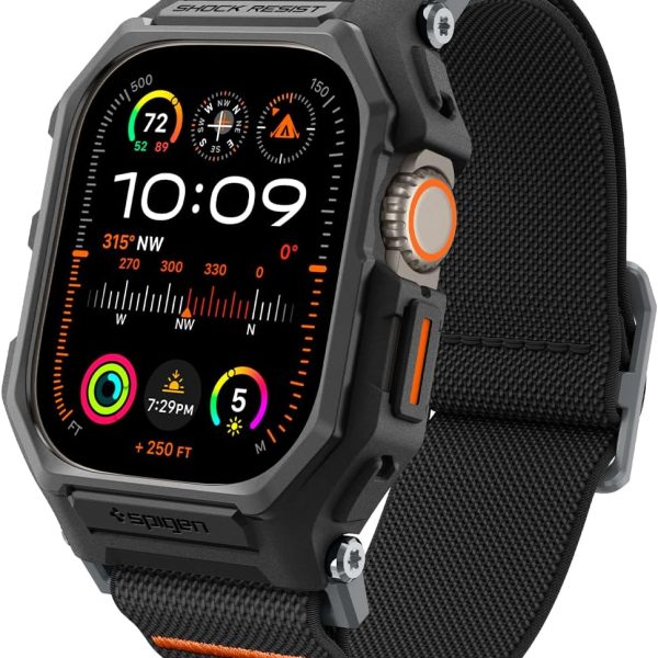 Spigen Lite Fit Pro designed for Apple Watch Ultra 2 / Apple Watch Ultra 49mm Case with Band - Matte Black