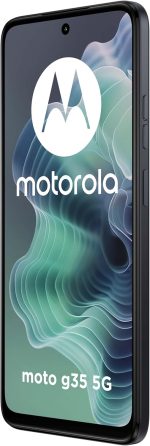 ⁦Motorola Moto G35 DUAL-SIM 256GB ROM + 4GB RAM (GSM Only|No CDMA) Factory Unlocked 5G Smartphone (Midnight Black) - International Version⁩ - الصورة ⁦4⁩