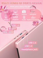 ⁦Rumtuk 16" Rose Gold Laptop, Celeron N5105 CPU, DDR4 16GB RAM 1T SSD, FHD IPS Display, Backlit KB，Fingerprint Unlock, USB 3.0, HDMI, WiFi/BT, Perfect for Work, Study and Play! (Rose Gold,1TB SSD)⁩ - الصورة ⁦9⁩