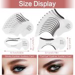 ⁦KASTWAVE 20 Pcs Eyeliner Stencil Reusable Smudgeproof Cat Eye Smoky Eye Eyeliner Template Stencil, Beauty Accessories Tools⁩ - الصورة ⁦7⁩