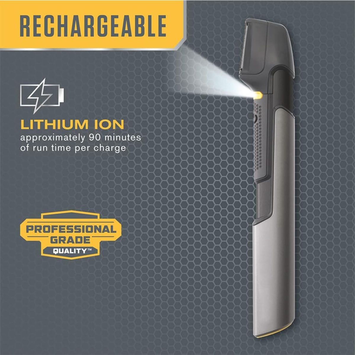 ⁦Joyzzz Men's Body Hair Trimmer, Waterproof Body Hair Trimmer for Men and Women, Body Trimmer for Back, USB Rechargeable Body Hair Trimmer for Pubic Area, Face, Legs and Beard⁩ - الصورة ⁦4⁩