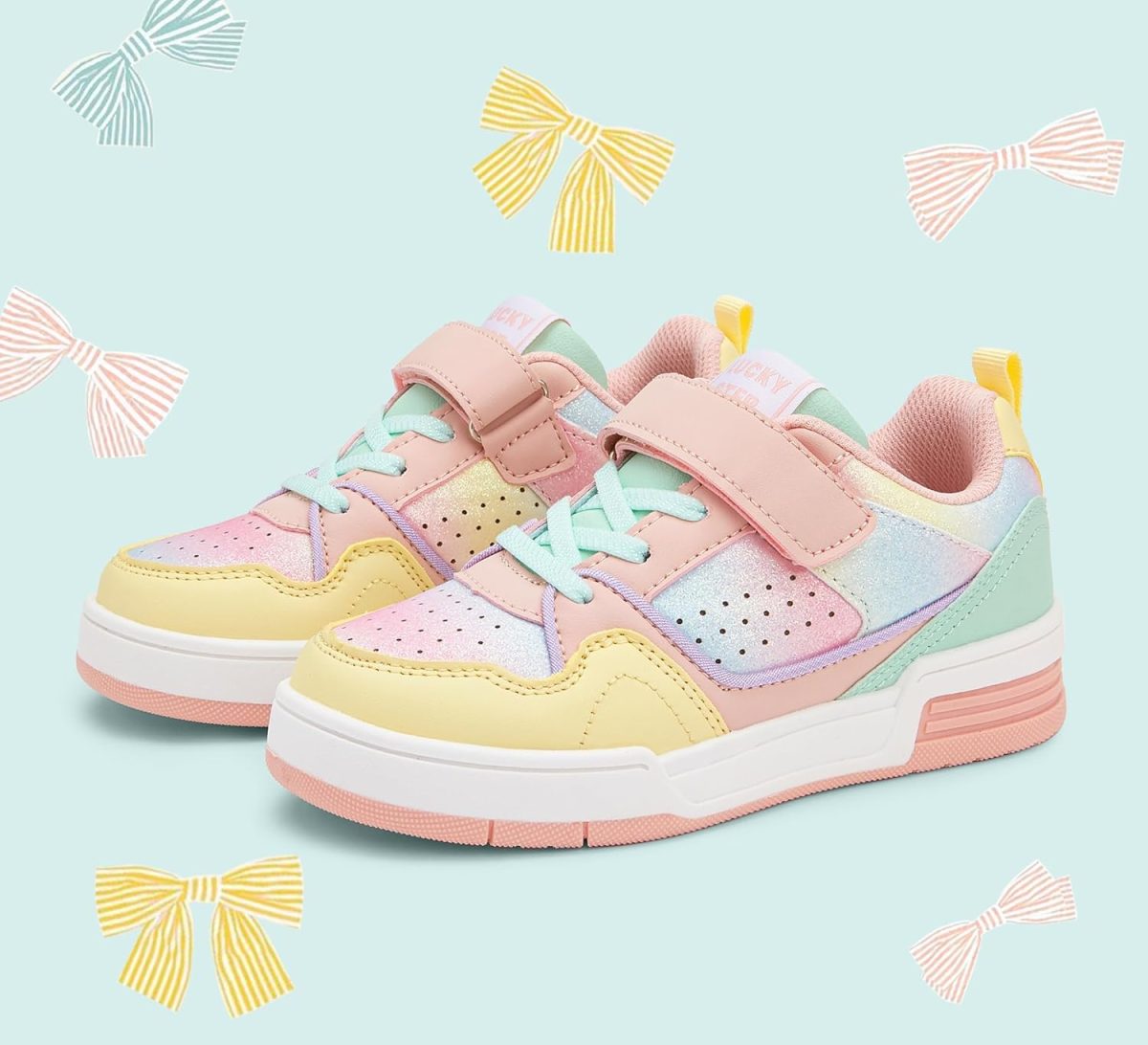 ⁦LUCKY STEP Kid's Slip On Sneaker Comfort Casual Running Tennis School Low Top Sneaker Strap Athletic Walking Shoes for Children/Boys/Girls⁩ - الصورة ⁦7⁩