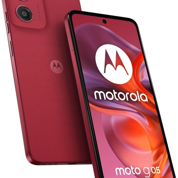 Motorola Moto G05 Dual-SIM 256GB ROM + 4GB RAM (GSM Only | No CDMA) Factory Unlocked 4G/LTE Smartphone (Plum Red) - International Version