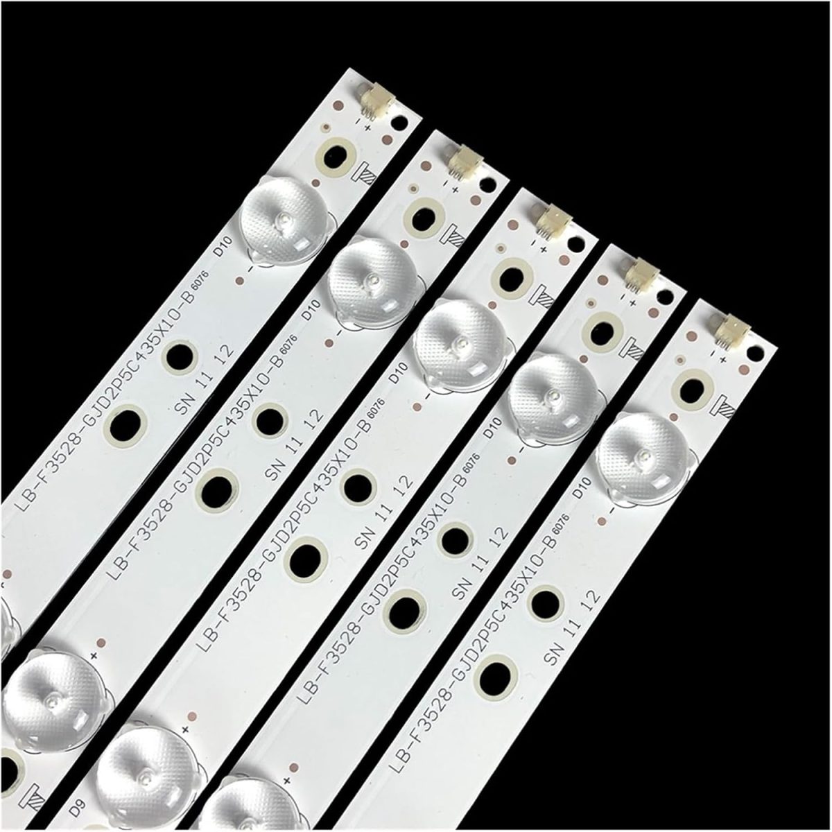 ⁦SHYHHTS 5Pcs/Set 3V 1W TV Led Backlight Strip for A.O/C 43inch 10-leds GJ-2K16-430-D510-V4 LB-PF3528-GJD2P5C435X10-H LE43A3300 43PUF6061⁩ - الصورة ⁦3⁩