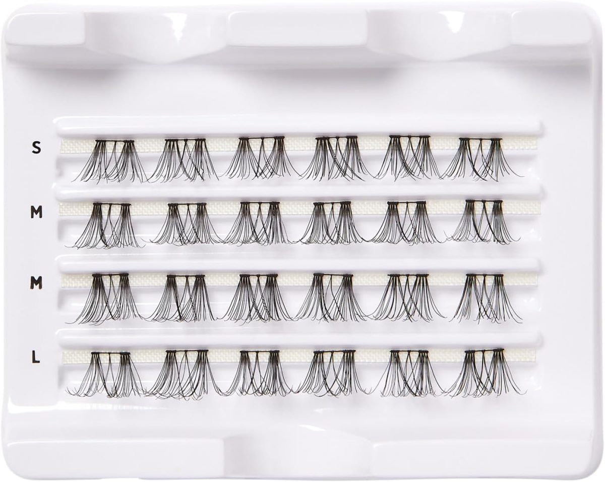 ⁦KISS DIY Eyelash Extension Wispy Wisps - Featherlight Synthetic Reusable Artificial Eyelashes Multipack of 24 Mini Lash Clusters for Natural Lash Extension Look⁩ - الصورة ⁦9⁩