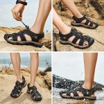 ⁦FLARUT Men's Sport Sandals Outdoor Hiking Sandals Closed Toe Athletic Lightweight Trail Walking Casual Sandals Water Shoes⁩ - الصورة ⁦6⁩
