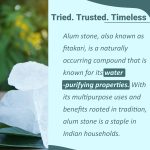 ⁦Alum Stone(phitkari) by mi Nature | for Skin Care | Water Purify| Pure Alum Stone (Potassium Alum) (Fitkari)|Cruelty Free | Post Shave Use| for Natural Deodorant | (250g)(8.81oz)⁩ - الصورة ⁦2⁩