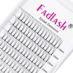 ⁦FADLASH Premade Volume Eyelash Extensions 3D Lash Extensions 8~20mm C/D Curl Premade Fans Cluster Individual Lashes by (3D-0.10-C, 8~14mm mixed tray)⁩ - الصورة ⁦2⁩