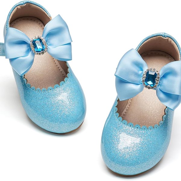 Otter MOMO Toddler Little Girls Princess Shoes Mary Jane Ballerina Flats Flower Girl Dress Shoes
