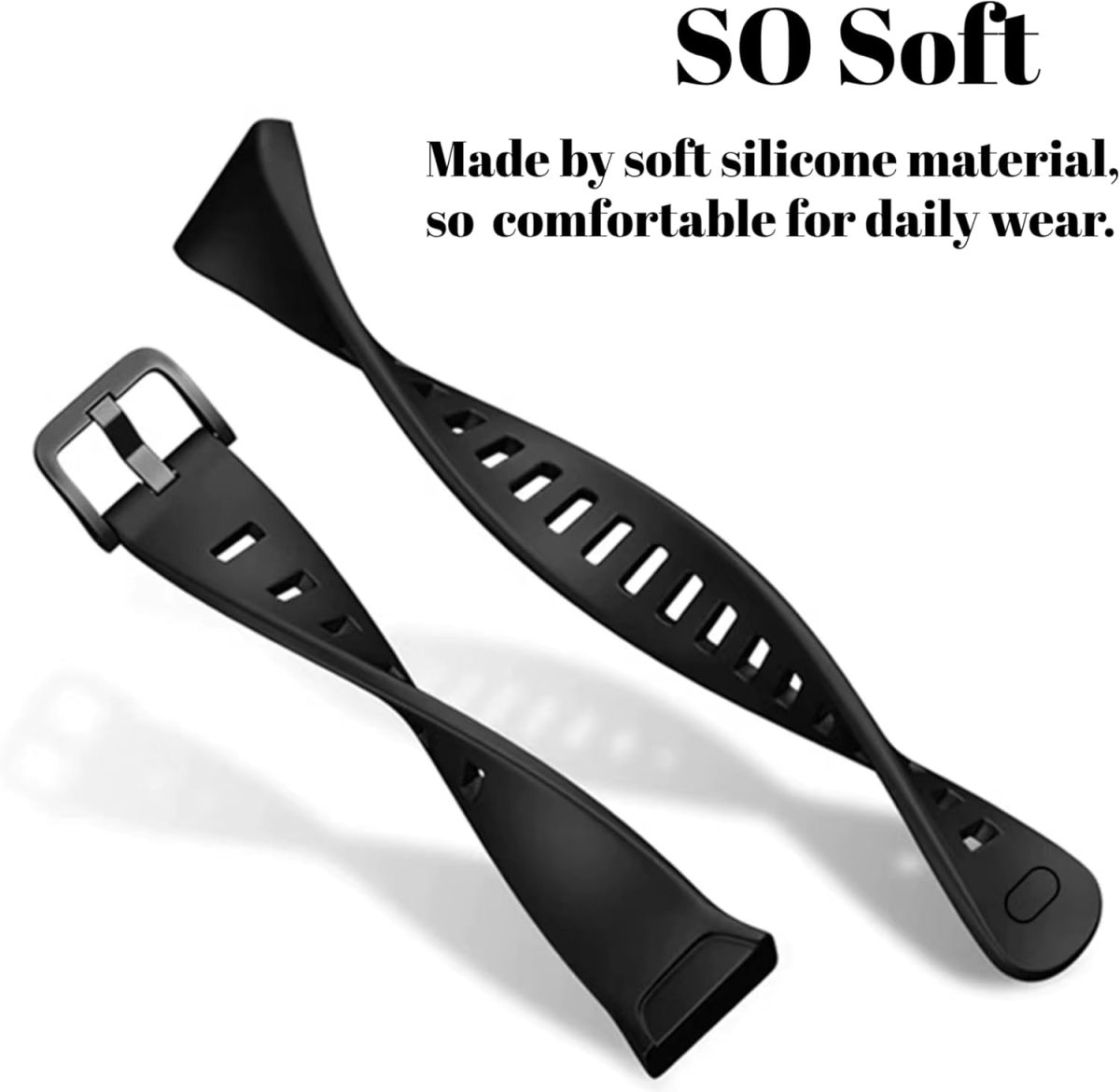 ⁦3Pcs Silicone Strap for Huawei Watch Fit 3, Silicone Replacement Strap Adjustable Wrist Bands for Huawei Watch Fit 3⁩ - الصورة ⁦3⁩