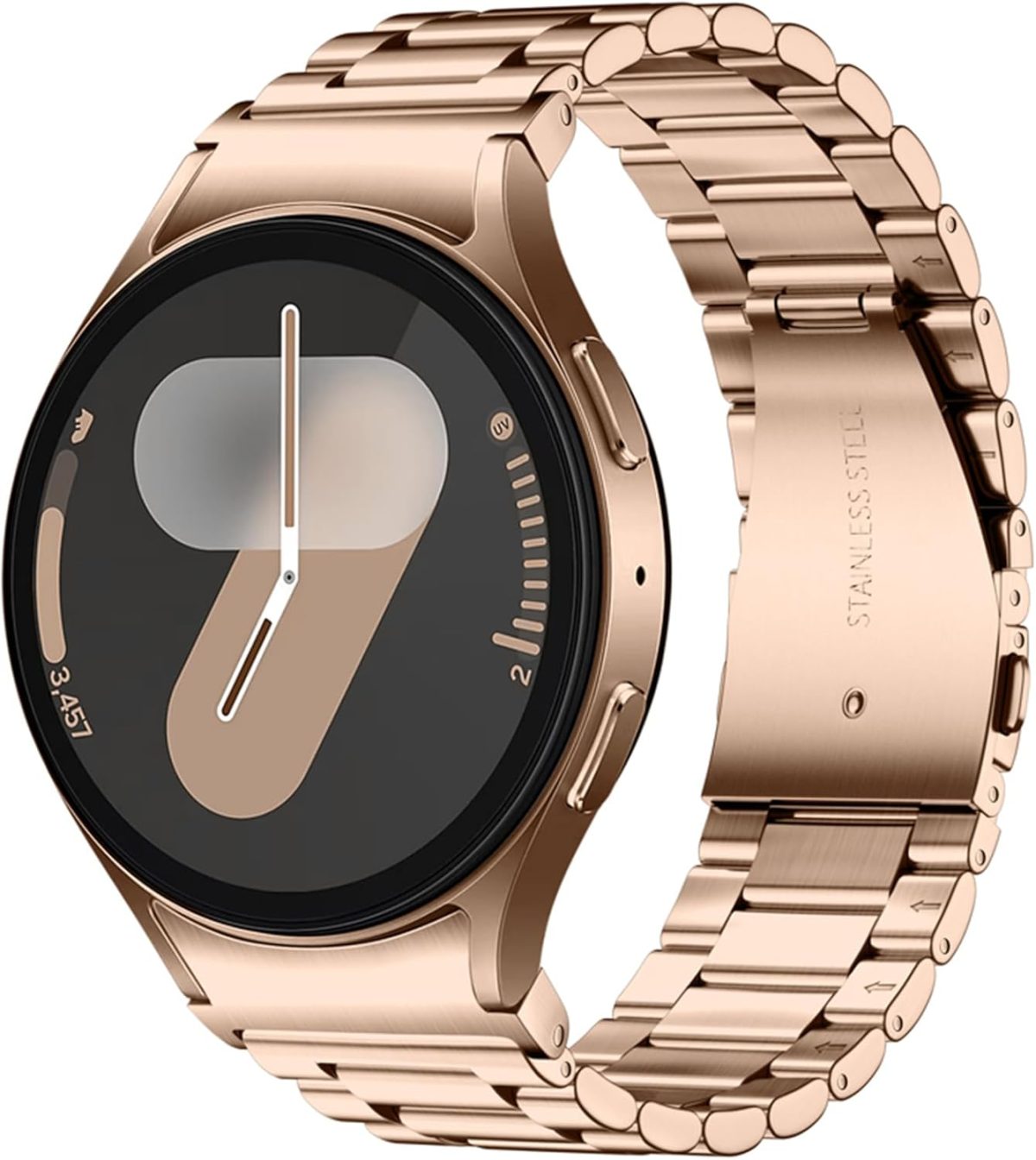 No Gap Stainless Steel Strap Compatible with Samsumg Galaxy Watch 7/6/5/4/FE 40mm 44mm, Quick Release Metal Straps for Galaxy Watch 6 Classic 43mm 47mm Replacement Band