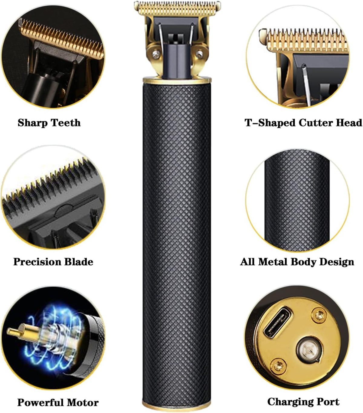 ⁦KEMEI Mens Clipper Cordless Hair Clippers, Razor Electric Professional Beard Trimmer Grooming Shaving Machine Self Hair Cutting Haircut Trimmers Cutter,Black KM-1971⁩ - الصورة ⁦4⁩