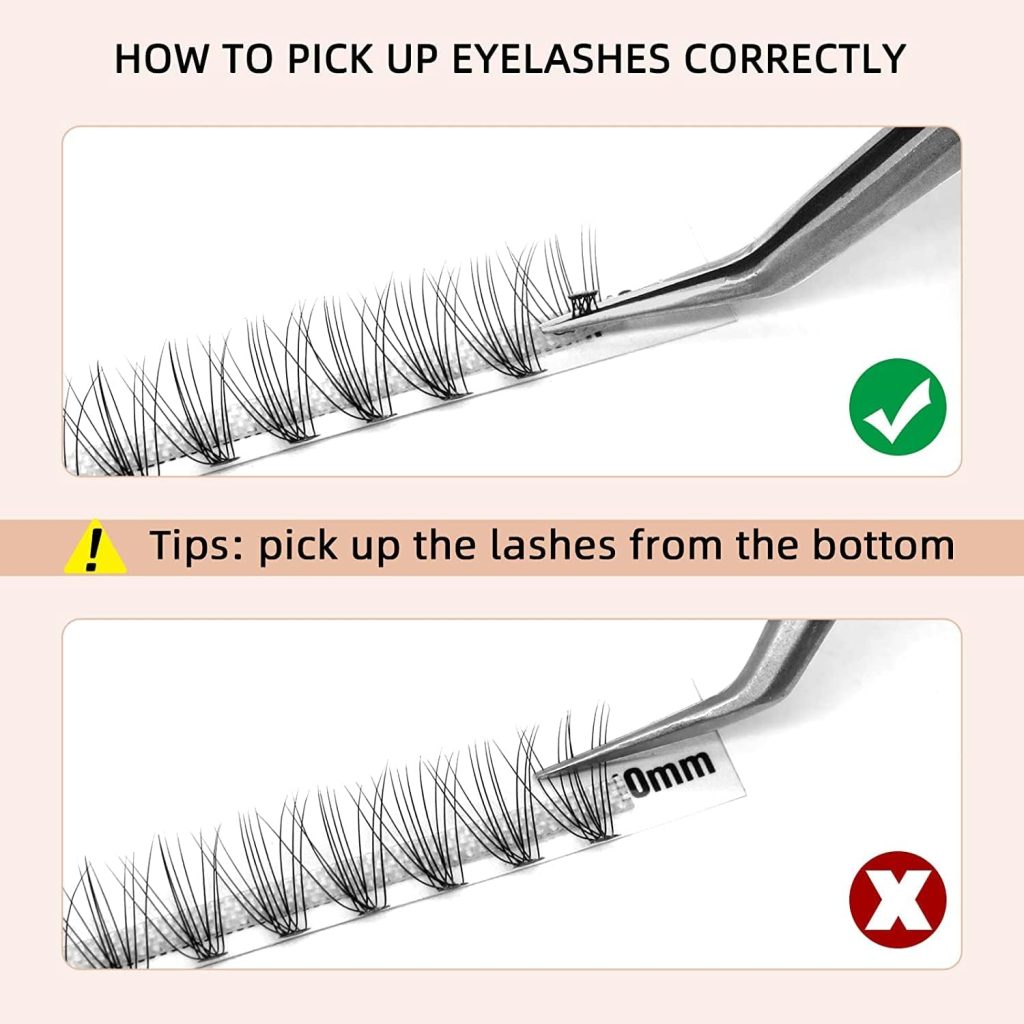 KATGROCHIR DIY Eyelash Extension, Individual False Eye Lashes Reusable 3D Effect Individual Lashes 30D Cluster Lashes (12)