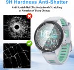 ⁦Diruite 3-Pack Screen Protector for Garmin Forerunner 265S, HD Glass Screen Protector for Garmin Forerunner 265S [Bubble-free] [Scratch Resistant] [Full Cover]⁩ - الصورة ⁦3⁩