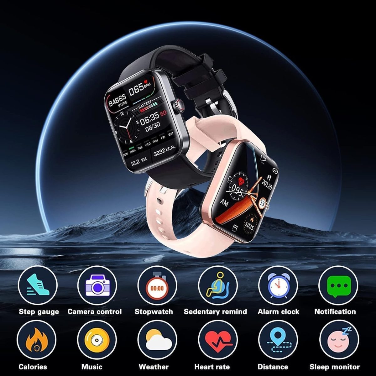 ⁦LYAROMIS 2025 Smart Watch for Men Women, 1.91" HD Smartwatch with 100+ Sports Modes,Blood oxygen test, Heart Rate/Sleep Monitor, Activity Tracker for Android/iPhone(F57L)⁩ - الصورة ⁦2⁩