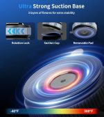 ⁦Magnetic Car Phone Holder for Dashboard – Universal 360° Rotation Mobile Phone Mount with Extra Strong Magnet – Hands-Free Secure Grip Stable and Compact Car Phone Stand Compatible with All Smartphone⁩ - الصورة ⁦7⁩