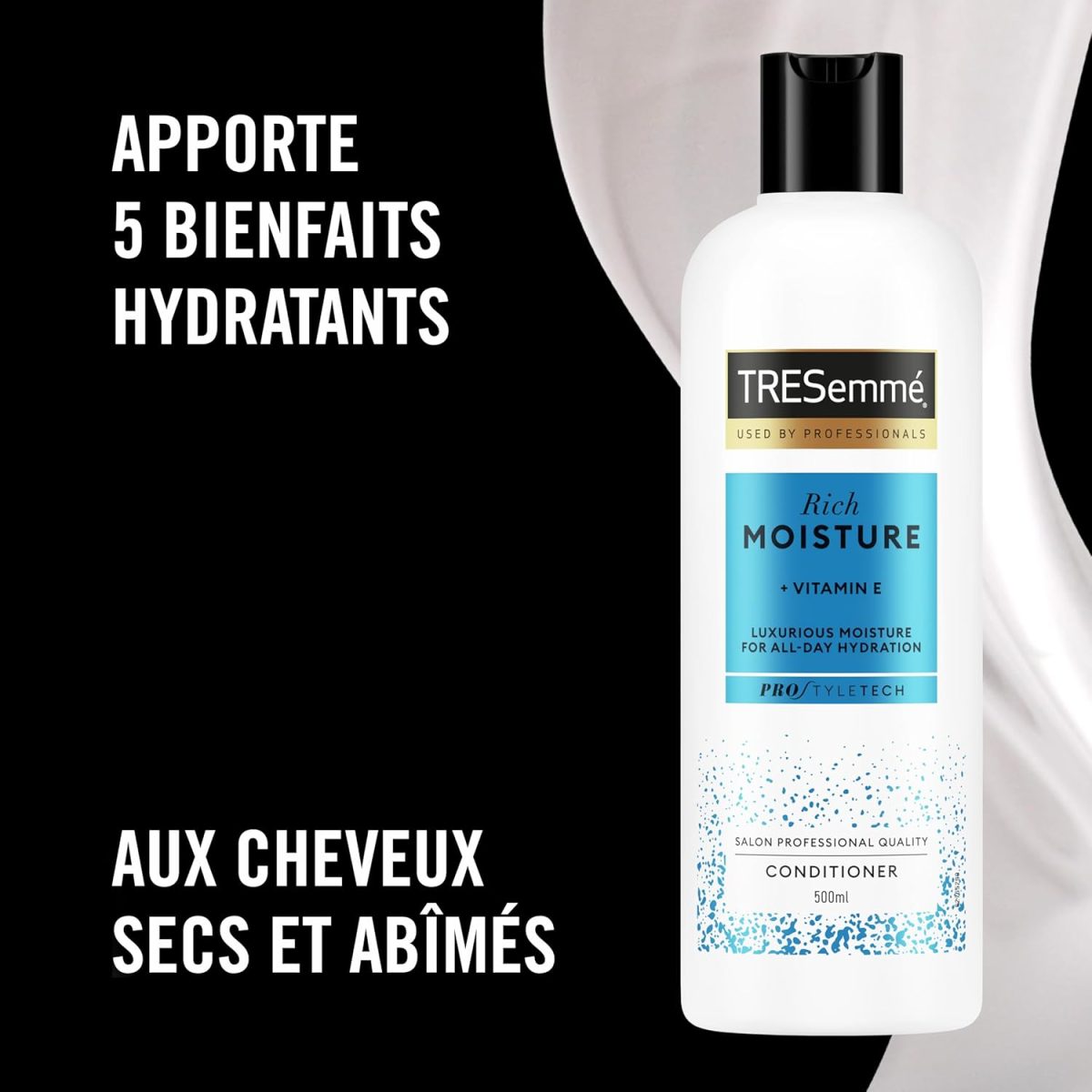 ⁦TRESemmé Rich Moisture Shampoo and Conditioner for Dry Damaged Hair 400ml + 400ml⁩ - الصورة ⁦5⁩