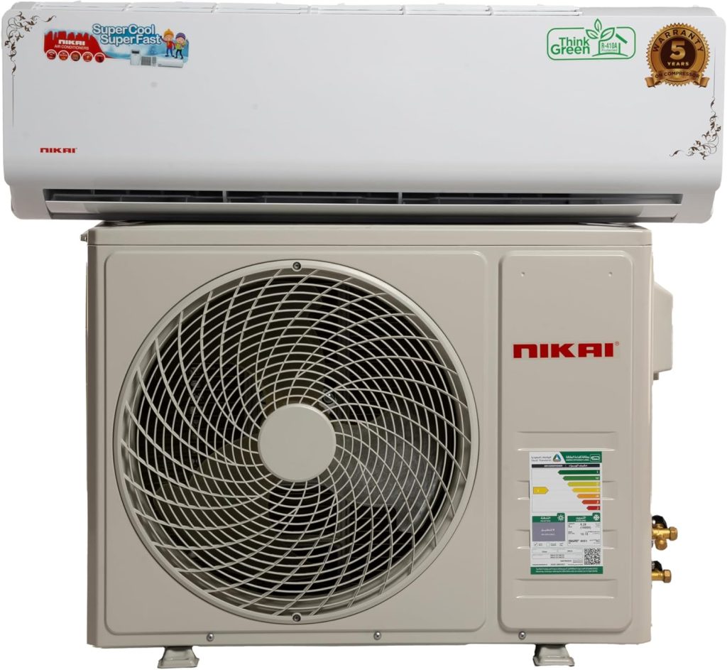 Nikai 18000 BTU R410A Split Air Conditioner with Cooling Function| Model No NSAC18136C23/NSAC18136C24 with 2 Years Warranty