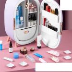 ⁦Avcbno Compact refrigerator Beauty Refrigerator Skin Care Products Refrigeration Cosmetics Small Refrigerator Small Mini Intelligent Temperature Control Box⁩ - الصورة ⁦2⁩