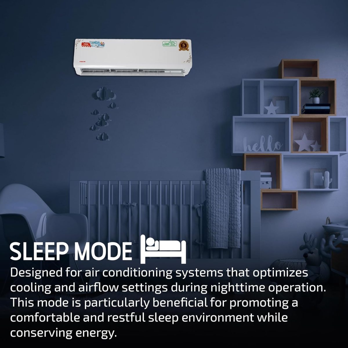 ⁦Nikai 18000 BTU R410A Split Air Conditioner with Cooling Function| Model No NSAC18136C23/NSAC18136C24 with 2 Years Warranty⁩ - الصورة ⁦6⁩