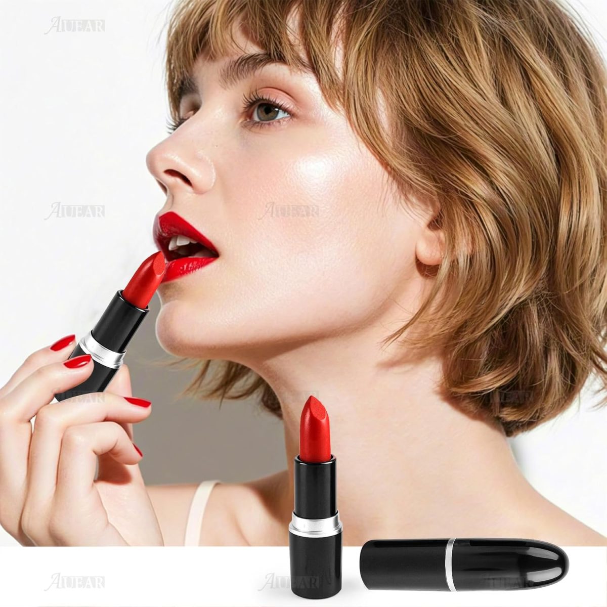 ⁦AUEAR, Empty Lip Balm Lipstick Tubes Container Bullet Shape for Lipstick Lip Balm DIY, Black, 15 Count (Pack of 1)⁩ - الصورة ⁦5⁩