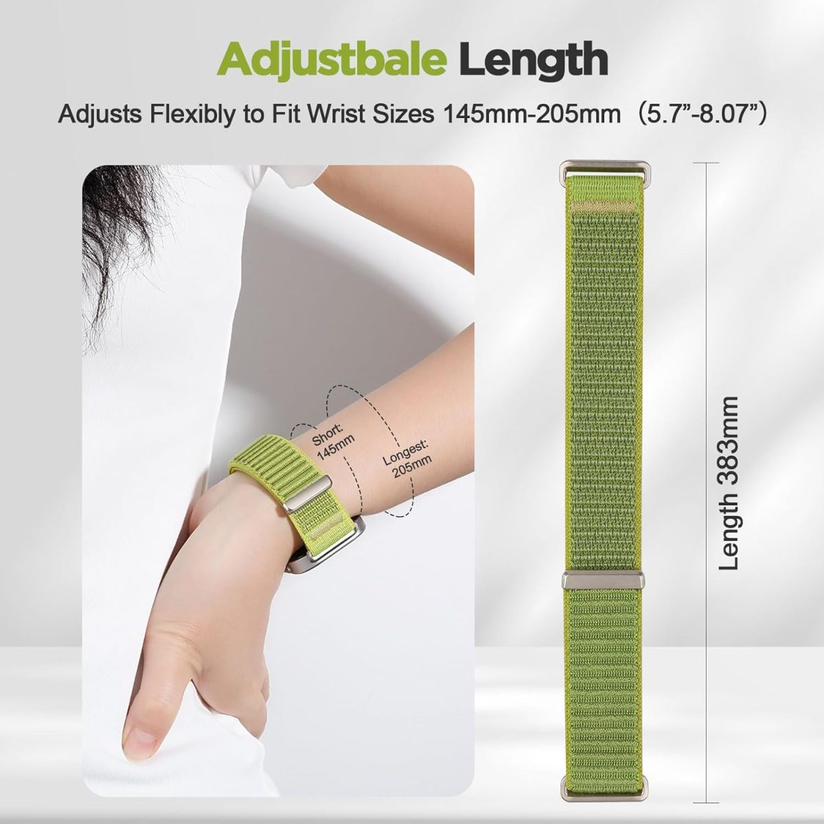 ⁦KEYSJEFF Nylon Strap Compatible with Huawei Watch Fit 4 Pro Strap, No Gap Breathable Sports Wristband Replacement Strap Compatible with Huawei Watch Fit 3/4/4 Pro 2025⁩ - الصورة ⁦4⁩