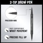 ⁦New 2-In-1 Dual-ended Microblading Eyebrow Pen,with Micro-Fork-Tip and Precise Brush-Tip,Waterproof and Sweat Proof,with Eyebrow Brush,Long-Lasting (Black Brown)⁩ - الصورة ⁦3⁩