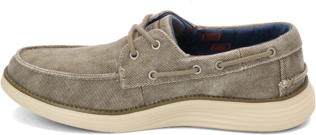 ⁦Skechers Men's Status 2.0-Lorano Moc Toe Canvas Deck Shoe Moccasin⁩ - الصورة ⁦4⁩