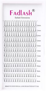 FADLASH Premade Volume Eyelash Extensions 3D Lash Extensions 8~20mm C/D Curl Premade Fans Cluster Individual Lashes by (3D-0.10-C, 8~14mm mixed tray)