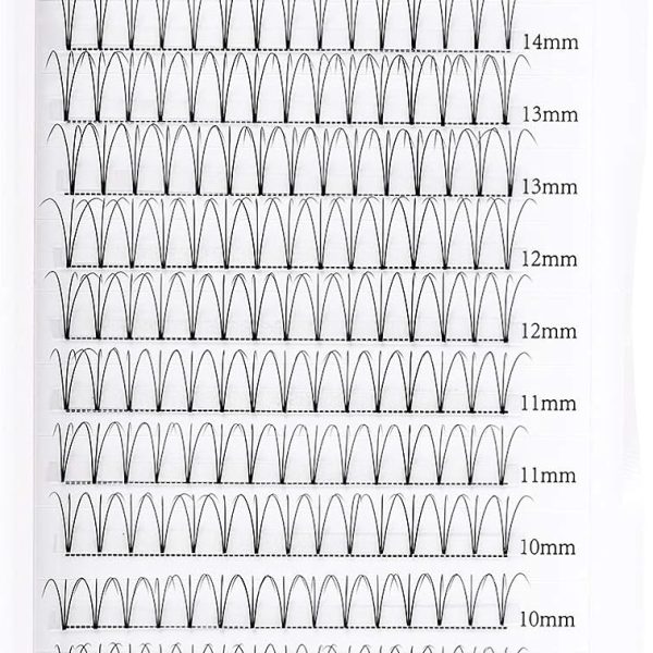 FADLASH Premade Volume Eyelash Extensions 3D Lash Extensions 8~20mm C/D Curl Premade Fans Cluster Individual Lashes by (3D-0.10-C, 8~14mm mixed tray)