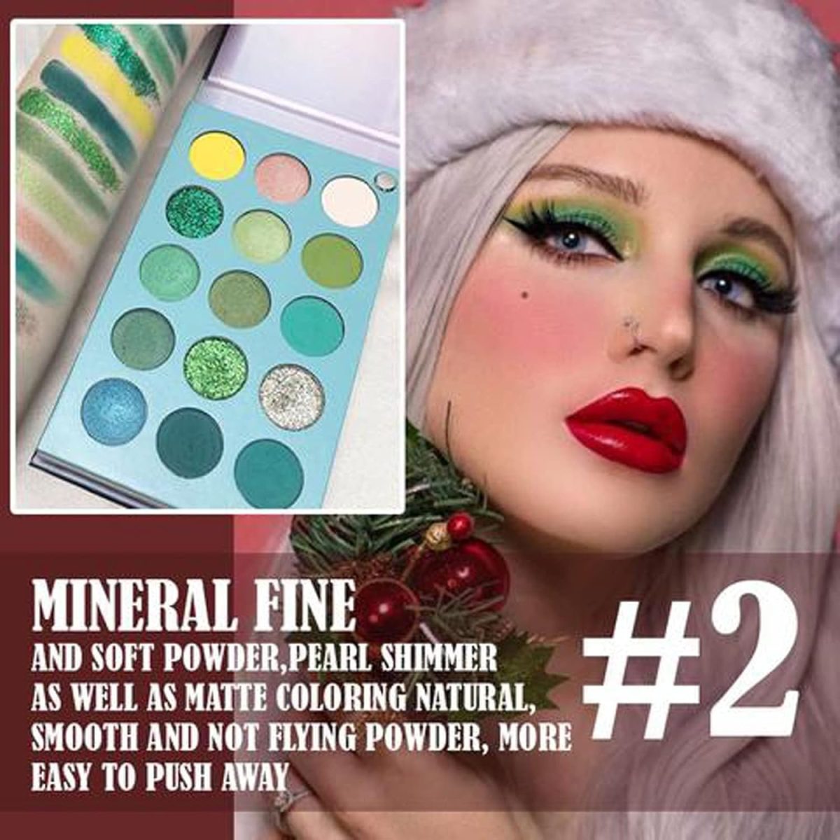 ⁦60 Colors Eye Makeup Palettes, 4 In 1 Color Board Matte And Shimmer Highly Pigmented Eye Makeup Palettes,Eyeshadow, RotationEyes Shadow⁩ - الصورة ⁦6⁩