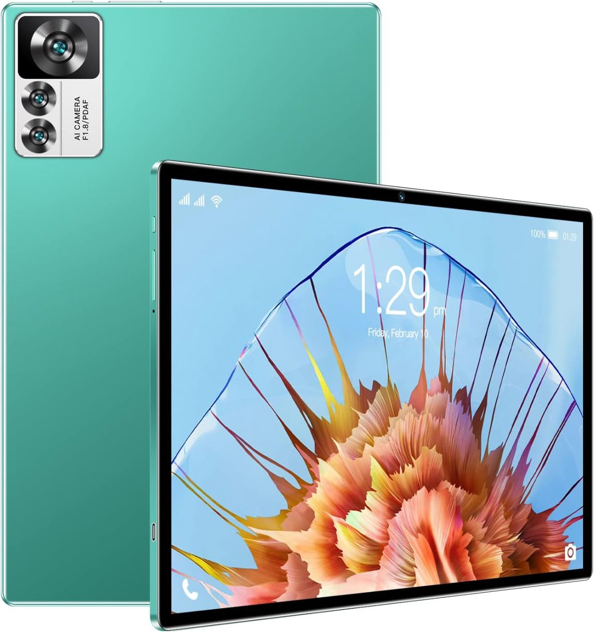 تابلت 10.1 بوصة بنظام اندرويد S12 4+128 جيجابايت بشاشة 2K مع 1200×800 IPS كاميرا 13+5 ميجابيكسل واي فاي بلوتوث 5.0 نظام تحديد المواقع ثنائي شرائح الاتصال 4000 ميلي امبير في الساعة أخضر