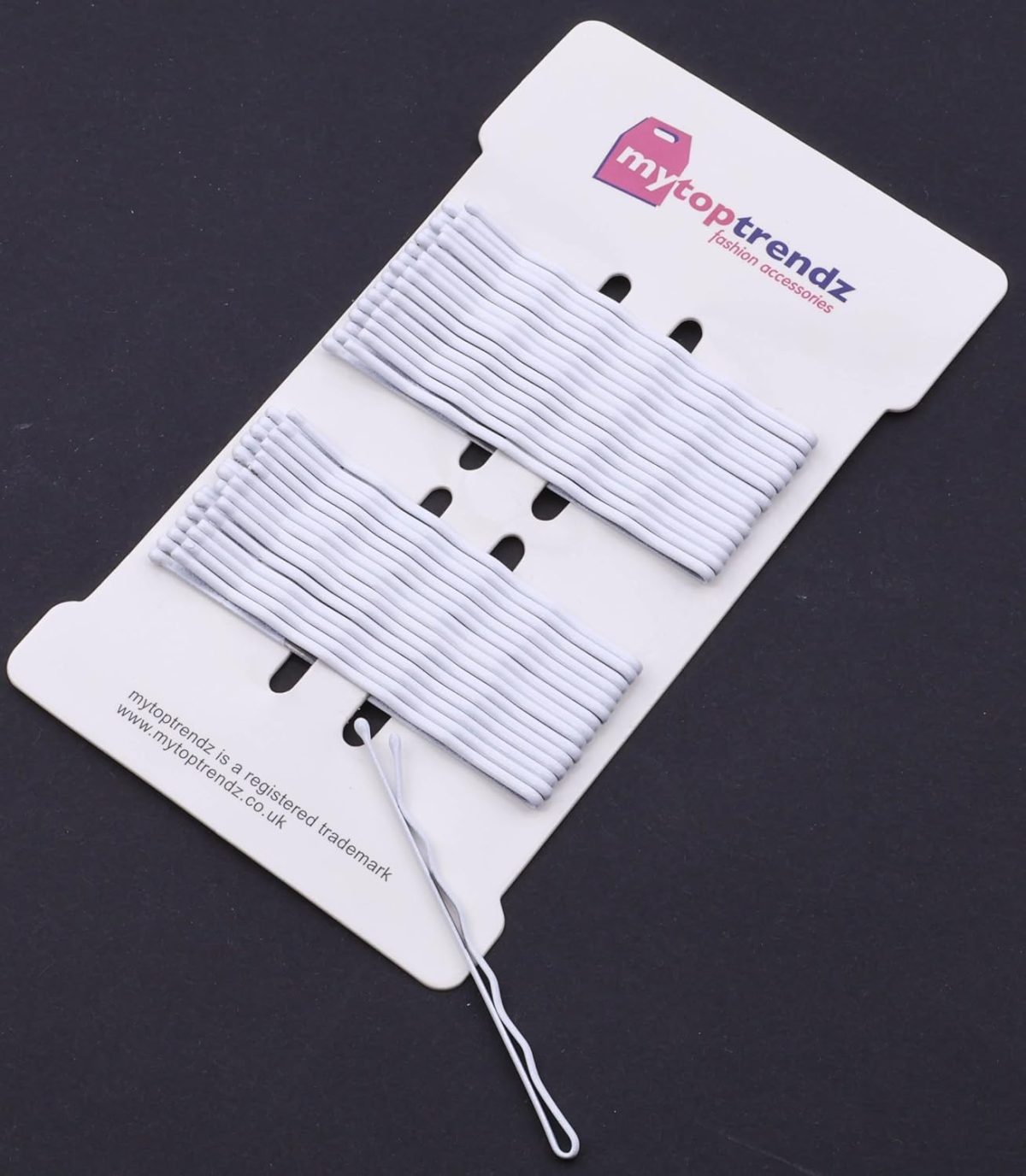 ⁦Mytoptrendz® 32 pcs Long Wavy Kirby Grips Hair Bobby Pins Girls Women Styling Clips for Thick Hair (White)⁩ - الصورة ⁦3⁩