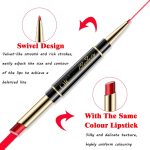 ⁦NALACAL Lip Liner And Lipstick Set,2-in-1 Double Head Matte Cream Lipstick & Lip Liner,Waterproof Sweatproof No Smudge Long-Lasting Moisturizing Smooth Highly Pigmented Makeup Set(Red)⁩ - الصورة ⁦6⁩