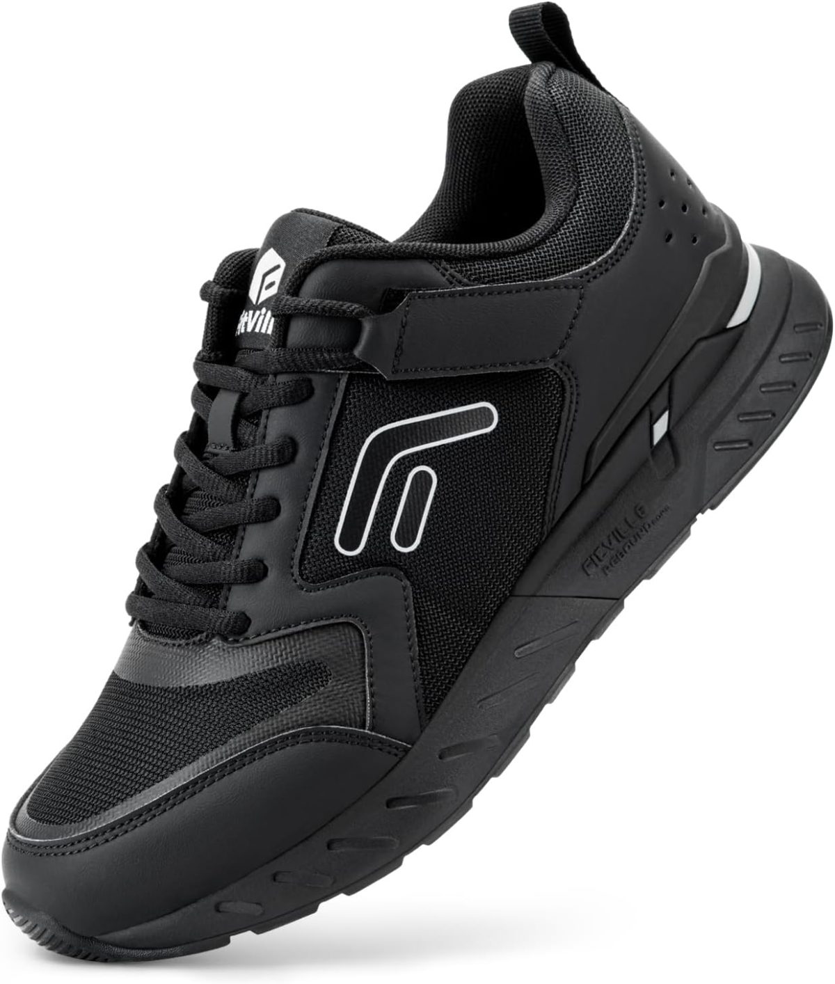 FitVille Men's Walking Shoes Wide Width Sneaker Running Orthopedic Shoes for Flat Feet Plantar Fasciitis - Rebound Core V7