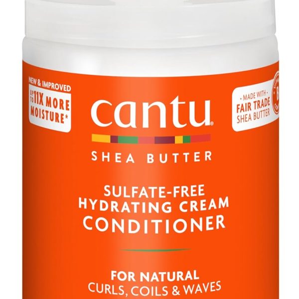 Cantu Sulfate-Free Hydrating Cream Conditioner with Shea Butter for Natural Hair, 25 fl oz (Packaging May Vary)